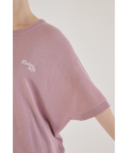 RODEO CROWNS WIDE BOWL(ロデオクラウンズワイドボウル)の「ルーズドルマンニットトップス(Tシャツ/カットソー・レディース・グリーン/オフホワイト/ブラック/ライトピンク・FREE)」の15枚目の写真