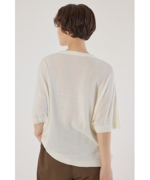 RODEO CROWNS WIDE BOWL(ロデオクラウンズワイドボウル)の「ルーズドルマンニットトップス(Tシャツ/カットソー・レディース・グリーン/オフホワイト/ブラック/ライトピンク・FREE)」の17枚目の写真