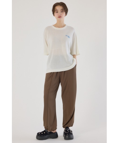 RODEO CROWNS WIDE BOWL(ロデオクラウンズワイドボウル)の「ルーズドルマンニットトップス(Tシャツ/カットソー・レディース・グリーン/オフホワイト/ブラック/ライトピンク・FREE)」の18枚目の写真