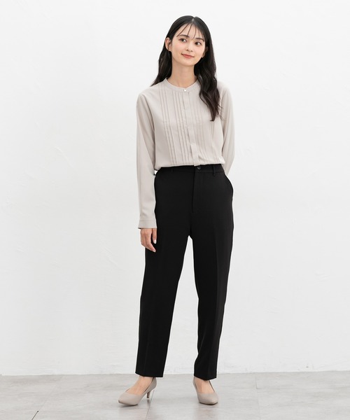 Honeys（ハニーズ）の「ピンタックブラウス（シャツ/ブラウス・レディース・スミクロ/ネイビー/ホワイト/ボルドー/グレイッシュベージュ・3L/L/LL/M/S）」の20枚目の写真