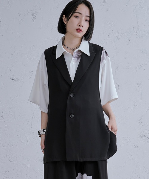 Ellno Loset(エルノロゼット)の「トロミテーラードジレ/SETUP対応(ベスト・メンズ・ブラック/ライトグレー・MEDIUM/LARGE)」の6枚目の写真