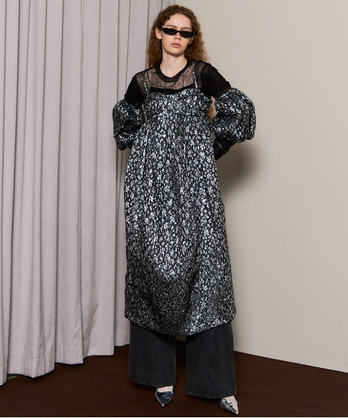 MAISON SPECIAL（メゾンスペシャル）の「Sheer Smocked Knit Pullover/シアースモッキングニット【MAISON SPECIAL/メゾンスペシャル】（ニット/セーター・レディース・グレー/グリーン/ブラック・FREE）」の6枚目の写真