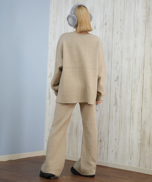 ムラサキスポーツ(ムラサキスポーツ)の「RIKKA FEMME/リッカファム Vネックニット セーター RF25FW13(ニット/セーター・レディース・グレー/ベージュ/ブラウン・FREE)」の19枚目の写真