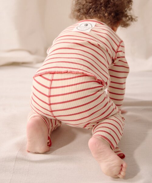 CIAOPANIC TYPY（チャオパニックティピー）の「【BABY】【Qinn】ボーダーリブレギンスパンツ（その他パンツ・キッズ・レッド/ネイビー・90/100/80）」の9枚目の写真