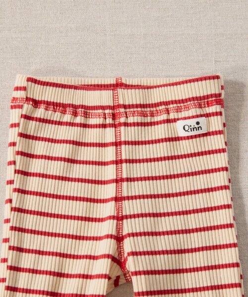 CIAOPANIC TYPY（チャオパニックティピー）の「【BABY】【Qinn】ボーダーリブレギンスパンツ（その他パンツ・キッズ・レッド/ネイビー・90/100/80）」の6枚目の写真
