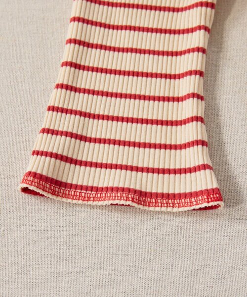 CIAOPANIC TYPY（チャオパニックティピー）の「【BABY】【Qinn】ボーダーリブレギンスパンツ（その他パンツ・キッズ・レッド/ネイビー・90/100/80）」の3枚目の写真