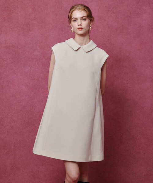 LOULOU WILLOUGHBY】ビーバーステンカラーワンピース（ワンピース