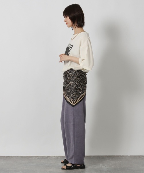 LAKOLE（ラコレ）の「オーガンジープリントＴ / 580271（Tシャツ/カットソー・レディース・ピンク/チャコール/オフホワイト・FREE）」の5枚目の写真