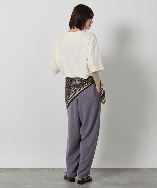 LAKOLE（ラコレ）の「オーガンジープリントＴ / 580271（Tシャツ/カットソー・レディース・ピンク/チャコール/オフホワイト・FREE）」の6枚目の写真