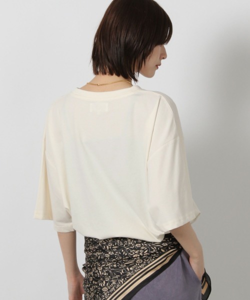 LAKOLE（ラコレ）の「オーガンジープリントＴ / 580271（Tシャツ/カットソー・レディース・ピンク/チャコール/オフホワイト・FREE）」の8枚目の写真