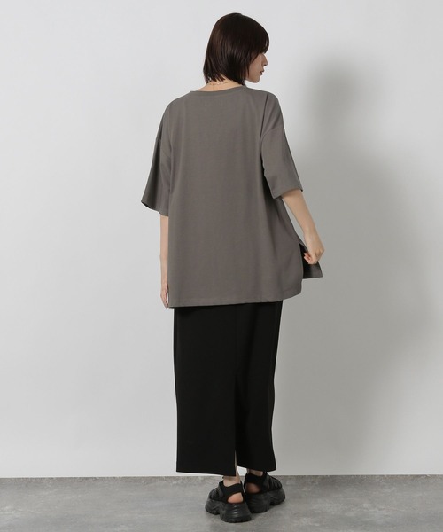 LAKOLE（ラコレ）の「オーガンジープリントＴ / 580271（Tシャツ/カットソー・レディース・ピンク/チャコール/オフホワイト・FREE）」の11枚目の写真