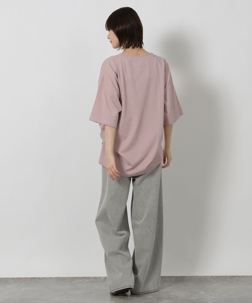 LAKOLE（ラコレ）の「オーガンジープリントＴ / 580271（Tシャツ/カットソー・レディース・ピンク/チャコール/オフホワイト・FREE）」の16枚目の写真