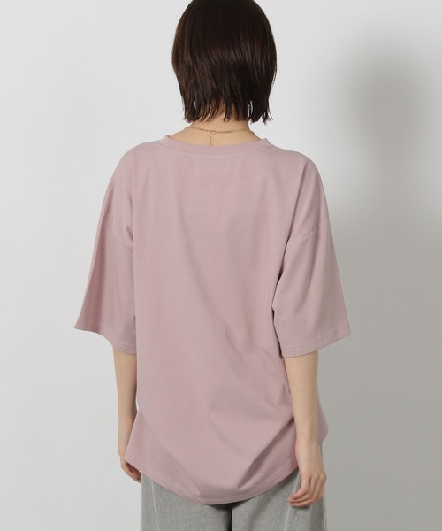 LAKOLE（ラコレ）の「オーガンジープリントＴ / 580271（Tシャツ/カットソー・レディース・ピンク/チャコール/オフホワイト・FREE）」の18枚目の写真