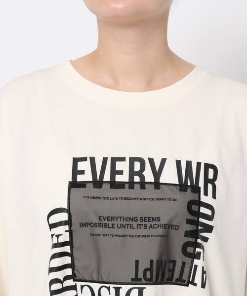 LAKOLE（ラコレ）の「オーガンジープリントＴ / 580271（Tシャツ/カットソー・レディース・ピンク/チャコール/オフホワイト・FREE）」の22枚目の写真