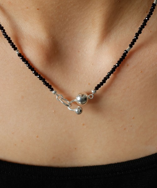 emesuelee(エメスーリー)の「silver925 black spinel necklace シルバー925(ネックレス・レディース・ブラック・フリー)」の5枚目の写真