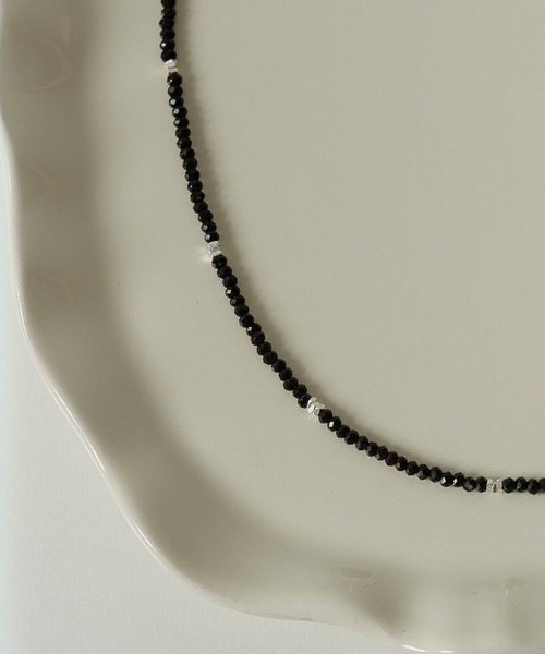 emesuelee(エメスーリー)の「silver925 black spinel necklace シルバー925(ネックレス・レディース・ブラック・フリー)」の6枚目の写真