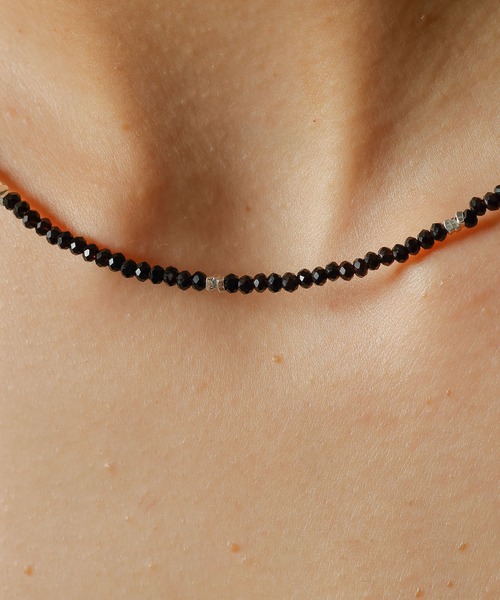 emesuelee(エメスーリー)の「silver925 black spinel necklace シルバー925(ネックレス・レディース・ブラック・フリー)」の3枚目の写真