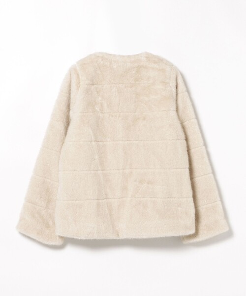 BEAMS HEART（ビームスハート）の「【WEB限定】フェイクファーノーカラージャケット（ノーカラージャケット・レディース・ブラウン/ホワイト系その他5・FREE）」の15枚目の写真