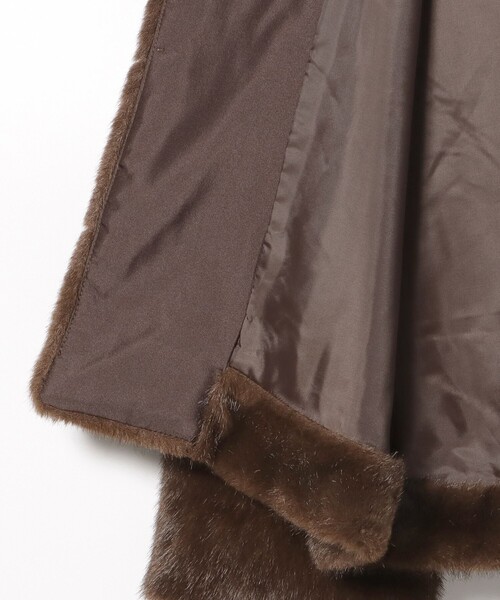 BEAMS HEART（ビームスハート）の「【WEB限定】フェイクファーノーカラージャケット（ノーカラージャケット・レディース・ブラウン/ホワイト系その他5・FREE）」の18枚目の写真