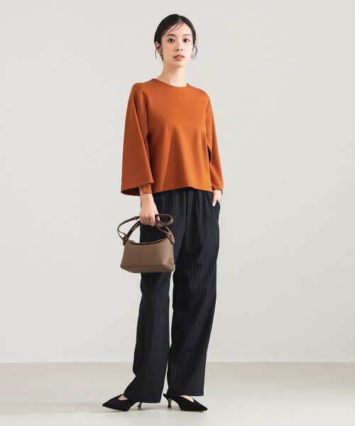 Demi-Luxe BEAMS（デミルクス ビームス）の「【12/4値下げ】レーヨン ナイロン ポンチスリット プルオーバー（Tシャツ/カットソー・レディース・チャコールグレー/ホワイト/レッド系その他6・ONE SIZE）」の14枚目の写真