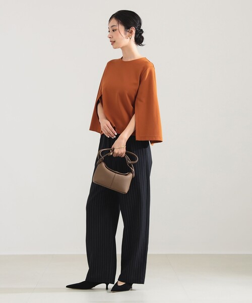 Demi-Luxe BEAMS（デミルクス ビームス）の「【12/4値下げ】レーヨン ナイロン ポンチスリット プルオーバー（Tシャツ/カットソー・レディース・チャコールグレー/ホワイト/レッド系その他6・ONE SIZE）」の16枚目の写真