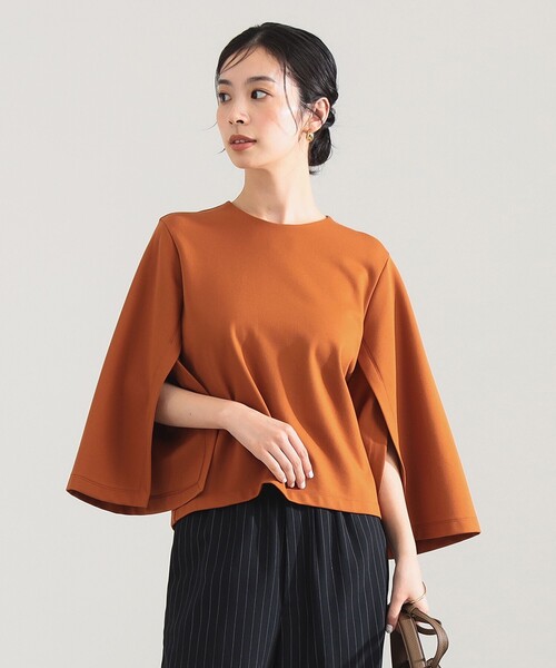 Demi-Luxe BEAMS（デミルクス ビームス）の「【12/4値下げ】レーヨン ナイロン ポンチスリット プルオーバー（Tシャツ/カットソー・レディース・チャコールグレー/ホワイト/レッド系その他6・ONE SIZE）」の17枚目の写真