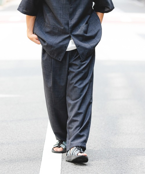 exodus ブラック スラックス LARGE カーブレッグトラウザー(1 BLACK): CONZ: MENS｜CONZ ONLINE STORE