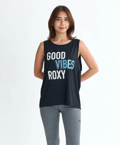 ROXY(ロキシー)の「GOOD VIBES TANK/ロキシー水陸両用速乾UVケアフロントプリントノースリーブ・タンクトップ(水着)(タンクトップ・レディース・ブラック/ミント/ホワイト・LARGE/MEDIUM/SMALL)」の16枚目の写真