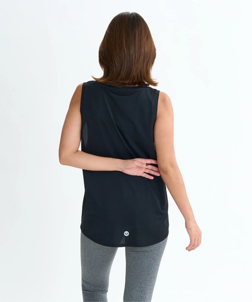 ROXY(ロキシー)の「GOOD VIBES TANK/ロキシー水陸両用速乾UVケアフロントプリントノースリーブ・タンクトップ(水着)(タンクトップ・レディース・ブラック/ミント/ホワイト・LARGE/MEDIUM/SMALL)」の6枚目の写真