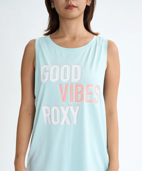 ROXY(ロキシー)の「GOOD VIBES TANK/ロキシー水陸両用速乾UVケアフロントプリントノースリーブ・タンクトップ(水着)(タンクトップ・レディース・ブラック/ミント/ホワイト・LARGE/MEDIUM/SMALL)」の8枚目の写真