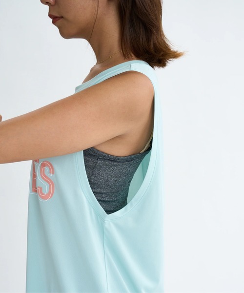 ROXY(ロキシー)の「GOOD VIBES TANK/ロキシー水陸両用速乾UVケアフロントプリントノースリーブ・タンクトップ(水着)(タンクトップ・レディース・ブラック/ミント/ホワイト・LARGE/MEDIUM/SMALL)」の9枚目の写真