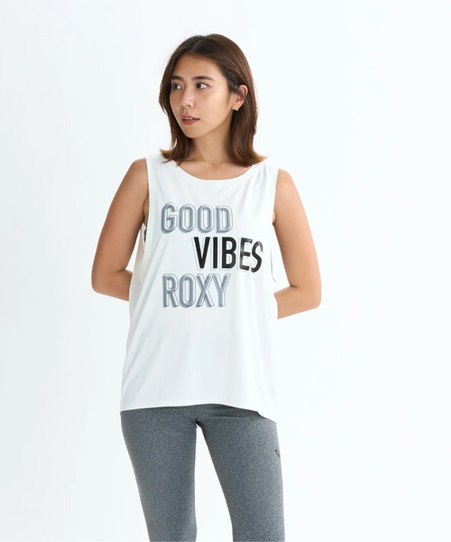ROXY(ロキシー)の「GOOD VIBES TANK/ロキシー水陸両用速乾UVケアフロントプリントノースリーブ・タンクトップ(水着)(タンクトップ・レディース・ブラック/ミント/ホワイト・LARGE/MEDIUM/SMALL)」の13枚目の写真