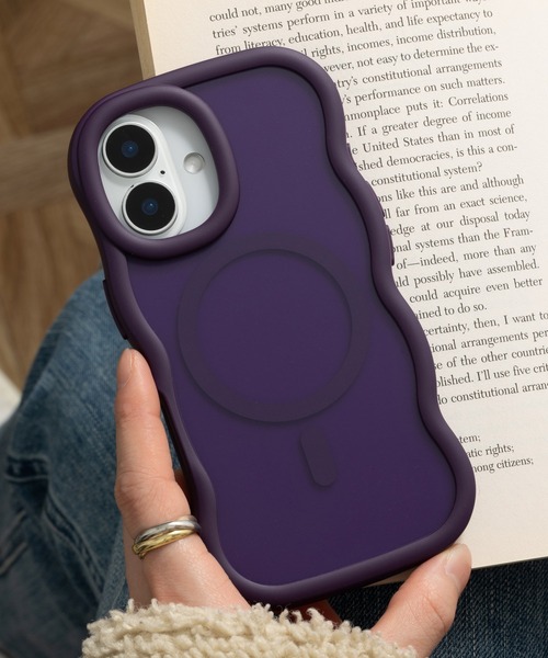 iPhoneケース カバー うねうね TPUシリコン素材 マット Magsafe対応