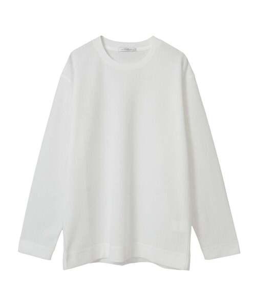 MEN'S MELROSE（メンズメルローズ）の「ストレッチストライプクルーネックTシャツ（Tシャツ/カットソー・メンズ・チャコールグレー/ホワイト/ボルドー・3/4/2）」の10枚目の写真