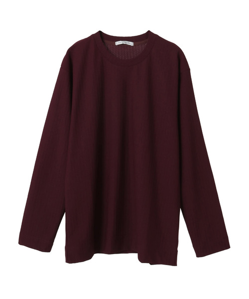 MEN'S MELROSE（メンズメルローズ）の「ストレッチストライプクルーネックTシャツ（Tシャツ/カットソー・メンズ・チャコールグレー/ホワイト/ボルドー・3/4/2）」の12枚目の写真