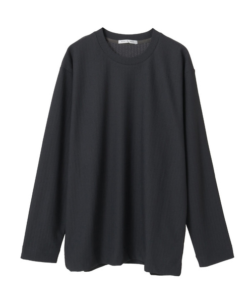 MEN'S MELROSE（メンズメルローズ）の「ストレッチストライプクルーネックTシャツ（Tシャツ/カットソー・メンズ・チャコールグレー/ホワイト/ボルドー・3/4/2）」の14枚目の写真