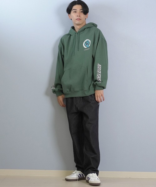 SANTA CRUZ（サンタクルーズ）の「SANTACRUZ/サンタクルーズ SW STRIP HOODED PARKER パーカー 502254302（パーカー・メンズ・シルバーグレー/ライトブラック/グリーン・M/XL/L）」の18枚目の写真