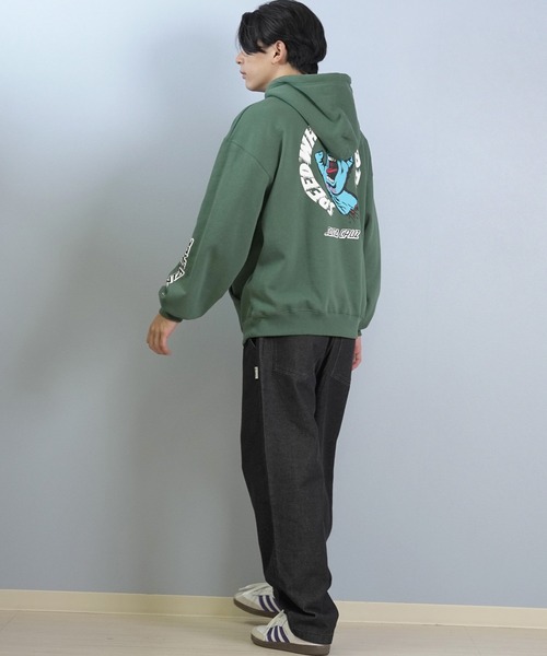 SANTA CRUZ（サンタクルーズ）の「SANTACRUZ/サンタクルーズ SW STRIP HOODED PARKER パーカー 502254302（パーカー・メンズ・シルバーグレー/ライトブラック/グリーン・M/XL/L）」の20枚目の写真