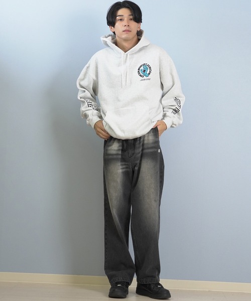 SANTA CRUZ（サンタクルーズ）の「SANTACRUZ/サンタクルーズ SW STRIP HOODED PARKER パーカー 502254302（パーカー・メンズ・シルバーグレー/ライトブラック/グリーン・M/XL/L）」の12枚目の写真