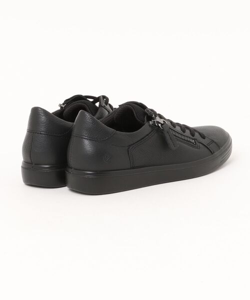 ECCO(エコー)の「幅広 CLASSIC SNEAKER サイドジップスニーカー しなやか上質カウレザー 本革(スニーカー・メンズ・ブラック・36/37/38/39/35)」の2枚目の写真