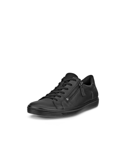 ECCO(エコー)の「幅広 CLASSIC SNEAKER サイドジップスニーカー しなやか上質カウレザー 本革(スニーカー・メンズ・ブラック・36/37/38/39/35)」の4枚目の写真