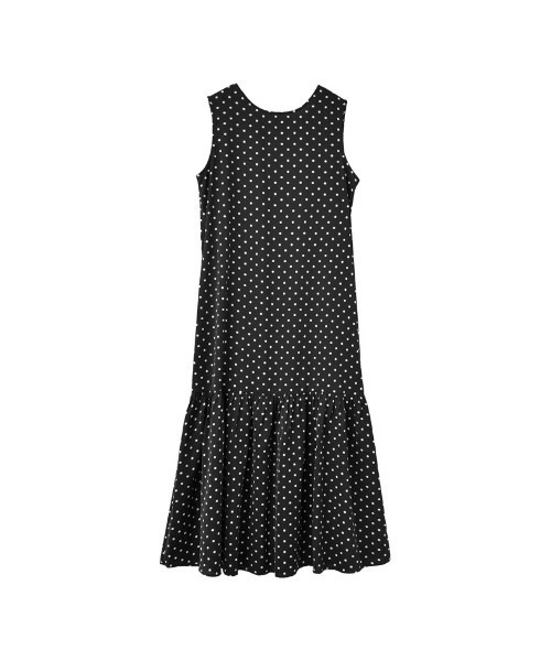 【Rene】ノースリーブワンピース 切り替え ブラウン sakishimatokyo ワンピース ノースリーブ ギャザー切り替え