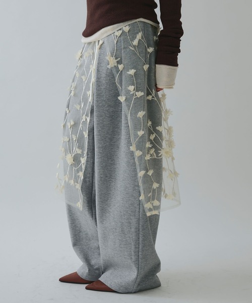 ELLEgirl（エルガール）の「フラワーモチーフラップスカート（スカート・レディース・アイボリー/ブラック・FREE）」の12枚目の写真