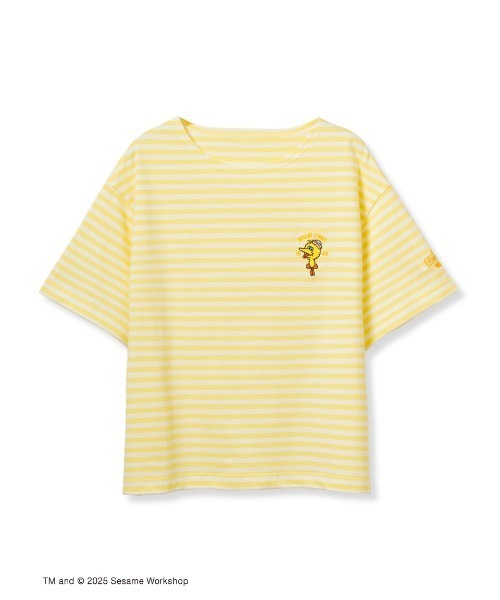 SESAME STREET(セサミストリート)の「【LADIES】マリンボーダー コットンプルオーバー(Tシャツ/カットソー・レディース・グリーン/レッド/ピンク/イエロー/ネイビー・F)」の4枚目の写真