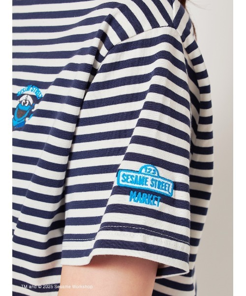 SESAME STREET(セサミストリート)の「【LADIES】マリンボーダー コットンプルオーバー(Tシャツ/カットソー・レディース・グリーン/レッド/ピンク/イエロー/ネイビー・F)」の13枚目の写真