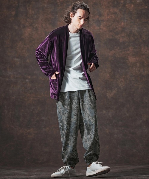 Jih Nunc（ジーヌンク）の「mp14001-リーフ総柄ポンチジョガーパンツ(JIH-R1135)（その他パンツ・メンズ・ベージュ/チャコール・S/L/M）」の15枚目の写真