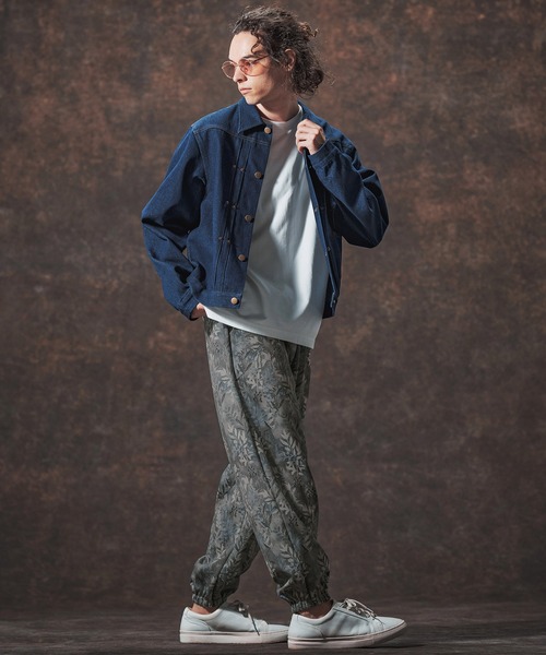 Jih Nunc（ジーヌンク）の「mp14001-リーフ総柄ポンチジョガーパンツ(JIH-R1135)（その他パンツ・メンズ・ベージュ/チャコール・S/L/M）」の17枚目の写真