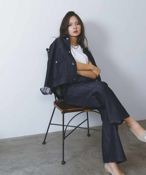 PICCIN(ピッチン)の「ラメデニムジャケット(デニムジャケット・レディース・ブルー・M)」の2枚目の写真