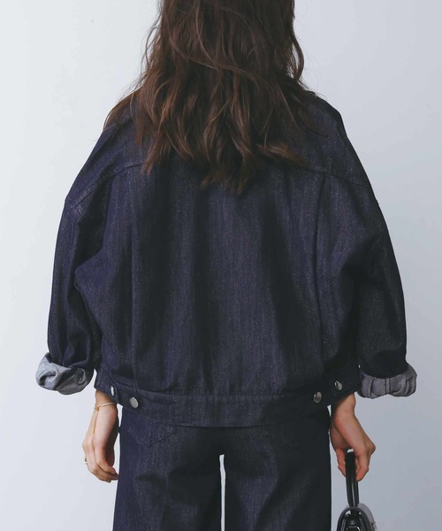 PICCIN(ピッチン)の「ラメデニムジャケット(デニムジャケット・レディース・ブルー・M)」の6枚目の写真