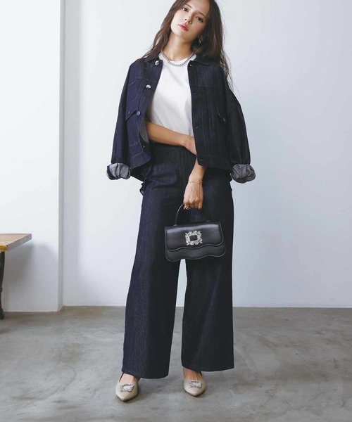 PICCIN(ピッチン)の「ラメデニムジャケット(デニムジャケット・レディース・ブルー・M)」の7枚目の写真